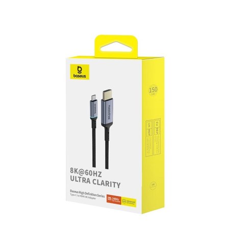 Baseus Kabel Baseus High Definition USB C-HDMI 8K 1,5m (czarny) Baseus Kabel Baseus High Definition USB C-HDMI 8K 1,5m (czarny)