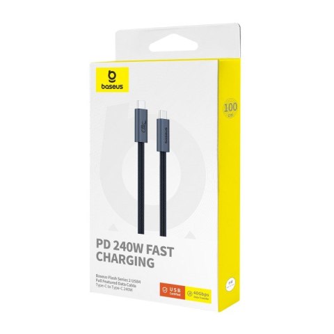 Baseus Kabel Baseus Typ C-Typ C 240W 1m (czarny) Baseus Kabel Baseus Typ C-Typ C 240W 1m (czarny)
