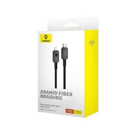 Baseus Kabel Baseus Unbreakable USB C-IP 20W 2m (czarny)