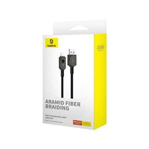 Baseus Kabel Baseus Unbreakable USB-IP 2.4A 1m (czarny) Baseus Kabel Baseus Unbreakable USB-IP 2.4A 1m (czarny)