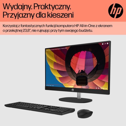 Hewlett-Packard HP AiO 24-cr0312nw Ryzen 5 7520 23.8" FHD IPS 250nits AG 16GB DDR5 SSD512 Radeon 610M Cam720p kB+Mouse Win11 Shell White 2Y