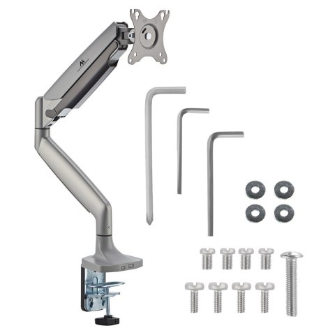 Maclean MACLEAN UCHWYT DO MONITORA PODWÓJNE RAMIĘ, ZE SPRĘŻYNĄ GAZOWĄ, 17"-45", 16 KG MC-969