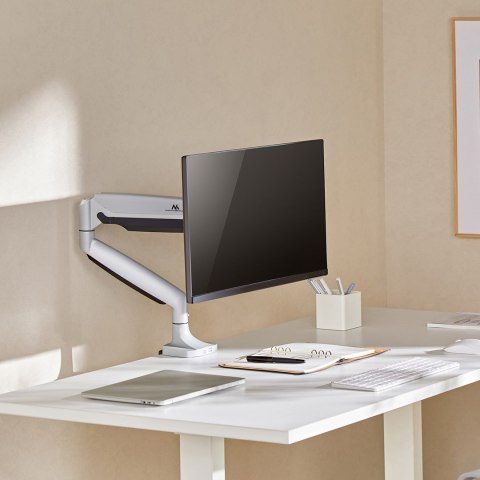 Maclean MACLEAN UCHWYT DO MONITORA PODWÓJNE RAMIĘ, ZE SPRĘŻYNĄ GAZOWĄ, 17"-45", 16 KG MC-969