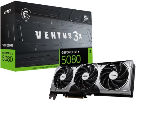 MSI Karta graf. MSI RTX 5080 16G VENTUS 3X OC MSI Karta graf. MSI RTX 5080 16G VENTUS 3X OC