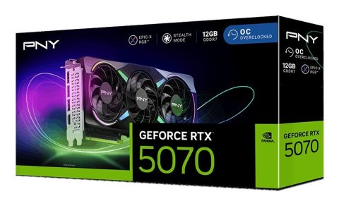 PNY Technologies Karta graf. PNY GeForce RTX 5070 12GB ARGB OC 3-FAN