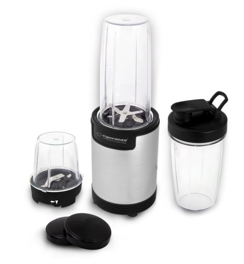 Esperanza Blender sportowy do mielenia Esperanza NUTRI BOMB EKM030 (900W; kolor czarno-srebrny) Esperanza Blender sportowy do mielenia Esperanza NUTRI BOMB EKM030 (900W; kolor czarno-srebrny)