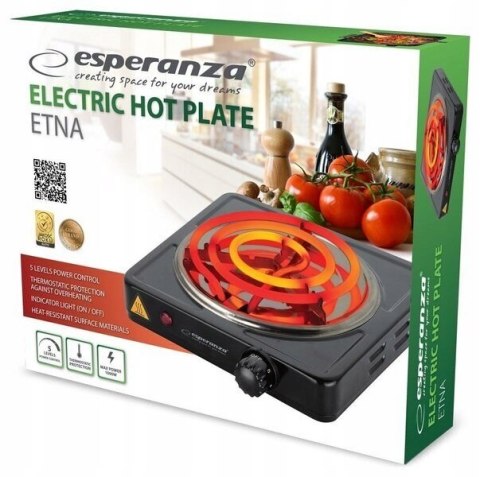 Esperanza ESPERANZA KUCHENKA ELEKTRYCZNA ETNA EKH012K Esperanza ESPERANZA KUCHENKA ELEKTRYCZNA ETNA EKH012K