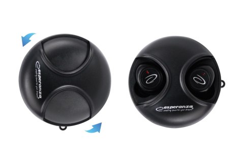 Esperanza ESPERANZA SŁUCHAWKI DOUSZNE BLUETOOTH TWS ARIES EH228K Esperanza ESPERANZA SŁUCHAWKI DOUSZNE BLUETOOTH TWS ARIES EH228K
