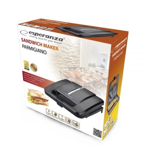 Esperanza Opiekacz do kanapek Esperanza PARMIGIANO EKT010 (1000W; kolor czarny) Esperanza Opiekacz do kanapek Esperanza PARMIGIANO EKT010 (1000W; kolor czarny)