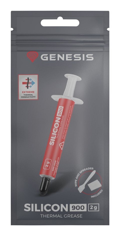 GENESIS PASTA TERMOPRZEWODZĄCA GENESIS SILICON 900 2G GENESIS PASTA TERMOPRZEWODZĄCA GENESIS SILICON 900 2G