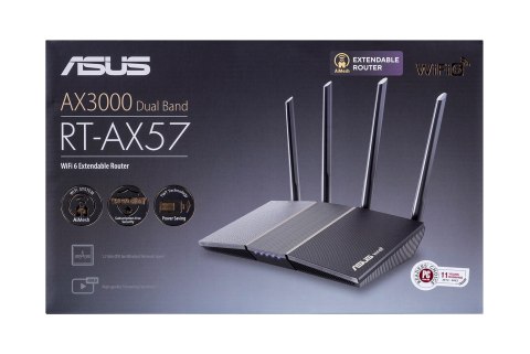 ASUS Asus- RT-AX57 router AX3000 Wi-Fi 6 ASUS Asus- RT-AX57 router AX3000 Wi-Fi 6
