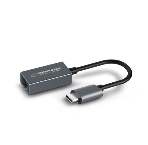 Esperanza ESPERANZA GIGABIT ETHERNET 1000 MBPS ADAPTER USB C-RJ45 ENA102 Esperanza ESPERANZA GIGABIT ETHERNET 1000 MBPS ADAPTER USB C-RJ45 ENA102