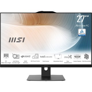 MSI MSI AIO Modern AM272P 1M-848EU Core5-120U 27" IPS LED FHD Non-Touch Anti-Glare 8GB SSD512GB M.2 AX211 WiFi 6E Windows 11 Pro Bla