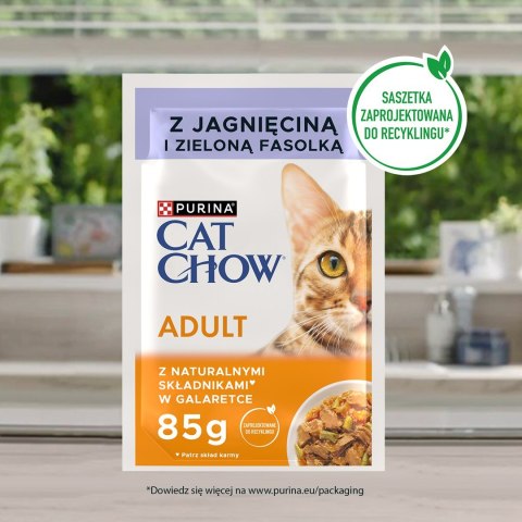 PURINA NESTLE PURINA Cat Chow Jagnięcina, zielona fasolka - mokra karma dla kota - 10x85 g