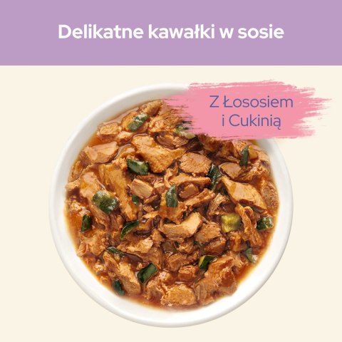 PURINA NESTLE Purina Cat Chow Sensitive z łososiem i cukinią w sosie - mokra karma dla kota - 85 g
