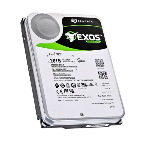 Seagate Dysk twardy HDD Seagate Exos X22 20TB 3,5" SATA ST20000NM004E Seagate Dysk twardy HDD Seagate Exos X22 20TB 3,5" SATA ST20000NM004E