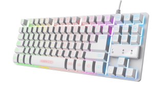Trust Klawiatura gamingowa TRUST GXT833W THADO TKL US White
