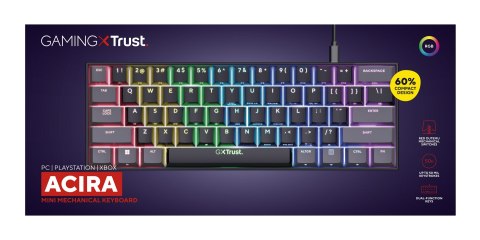Trust Klawiatura gamingowa TRUST GXT867 Acira Black Trust Klawiatura gamingowa TRUST GXT867 Acira Black