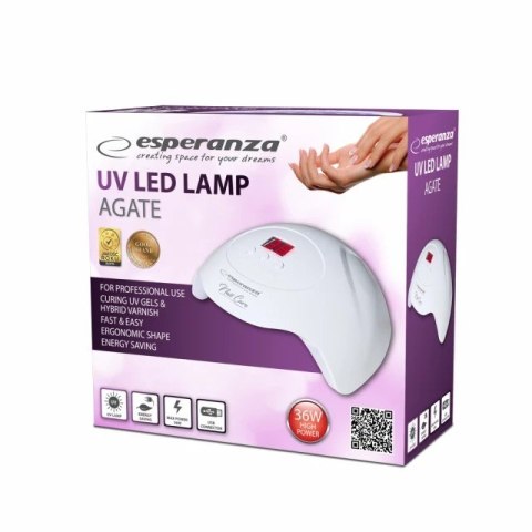 Esperanza ESPERANZA LAMPA UV LED DO PAZNOKCI AGATE 36W EBN010 Esperanza ESPERANZA LAMPA UV LED DO PAZNOKCI AGATE 36W EBN010
