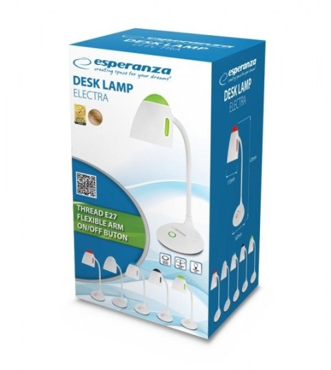 Esperanza ESPERANZA LAMPKA BIURKOWA E27 ELECTRA BIAŁA ELD110W