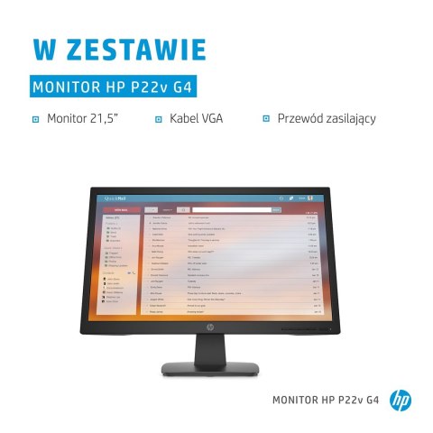 Hewlett-Packard Monitor HP P22v G4 21,5"FHD 5ms 250nits 60Hz HDMI