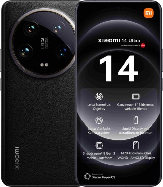 Xiaomi Smartfon Xiaomi 14 Ultra 5G DS 16/512GB Black (WYPRZEDAŻ)