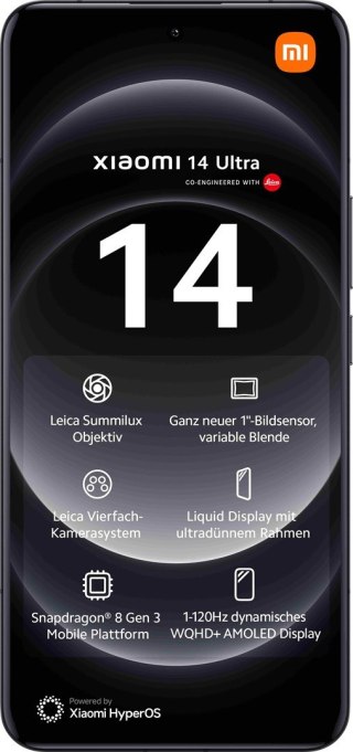 Xiaomi Smartfon Xiaomi 14 Ultra 5G DS 16/512GB Black (WYPRZEDAŻ)