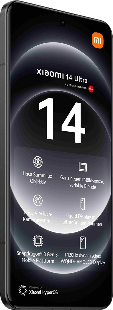 Xiaomi Smartfon Xiaomi 14 Ultra 5G DS 16/512GB Black (WYPRZEDAŻ)