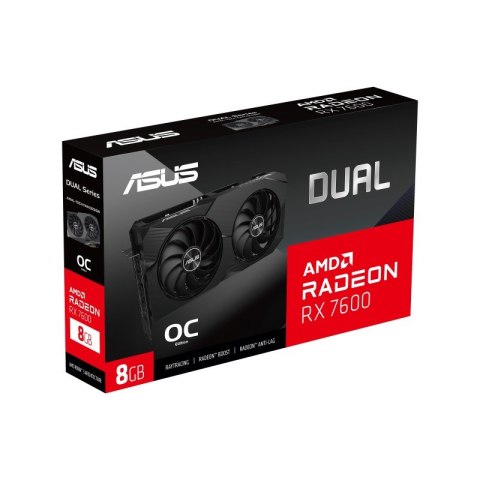 ASUS Karta graficzna ASUS DUAL Radeon RX 7600 OC 8GB (WYPRZEDAŻ)