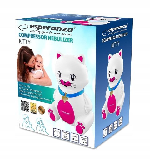 Esperanza Inhalator kompresorowy Esperanza KITTY ECN003 (kolor biały) Esperanza Inhalator kompresorowy Esperanza KITTY ECN003 (kolor biały)