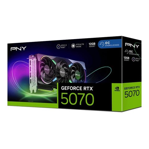 PNY Technologies Karta graf. PNY GeForce RTX 5070 12GB ARGB OC 3-FAN PNY Technologies Karta graf. PNY GeForce RTX 5070 12GB ARGB OC 3-FAN