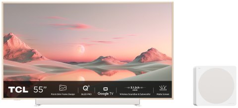TCL Telewizor TCL NXTFrame 55A300 PRO QLED 55'' 4K Ultra HD 144Hz Google TV Dolby Vision IQ Biały