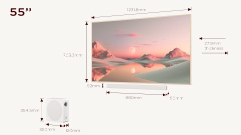 TCL Telewizor TCL NXTFrame 55A300 PRO QLED 55'' 4K Ultra HD 144Hz Google TV Dolby Vision IQ Biały