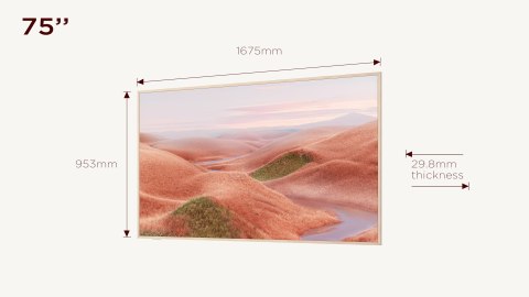 TCL Telewizor TCL NXTFrame 75A300W QLED 75'' 4K Ultra HD 144Hz Google TV Dolby Vision IQ Biały