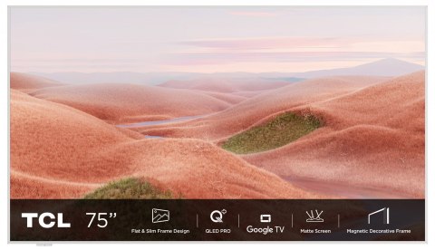 TCL Telewizor TCL NXTFrame 75A300W QLED 75'' 4K Ultra HD 144Hz Google TV Dolby Vision IQ Biały