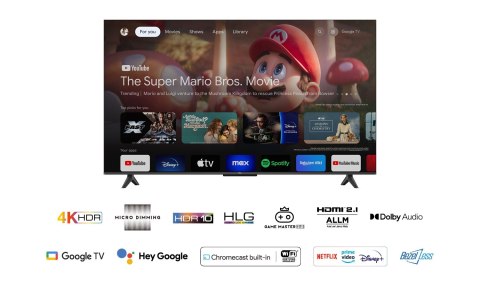 TCL Telewizor TCL 50P655 LED 50" 4K Ultra HD Google TV Dolby Vision DVB-T2 Czarn