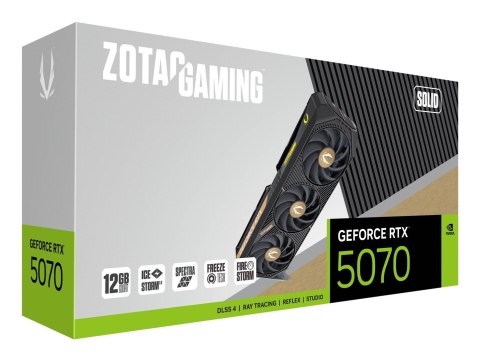 ZOTAC Karta graficzna ZOTAC GAMING GeForce RTX 5070 SOLID 12GB ZOTAC Karta graficzna ZOTAC GAMING GeForce RTX 5070 SOLID 12GB