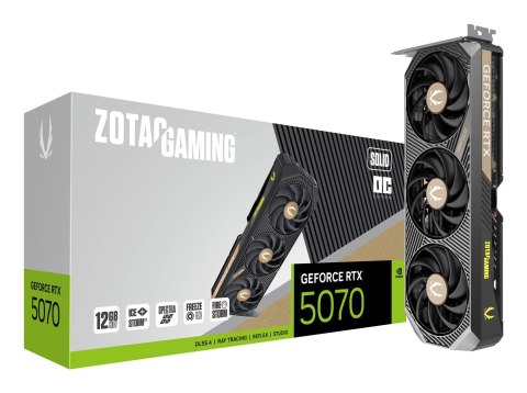 ZOTAC Karta graficzna ZOTAC GAMING GeForce RTX 5070 SOLID OC 12GB ZOTAC Karta graficzna ZOTAC GAMING GeForce RTX 5070 SOLID OC 12GB