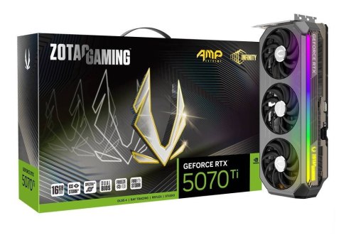 ZOTAC Karta graficzna ZOTAC GAMING GeForce RTX 5070 Ti 16GB AMP Extreme INFINITY ZOTAC Karta graficzna ZOTAC GAMING GeForce RTX 5070 Ti 16GB AMP Extreme INFINITY