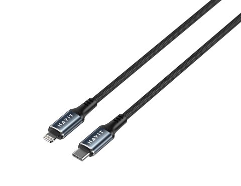 HAVIT Kabel do ladowania Havit USB-C - Lightning CB6311 (czarny) HAVIT Kabel do ladowania Havit USB-C - Lightning CB6311 (czarny)