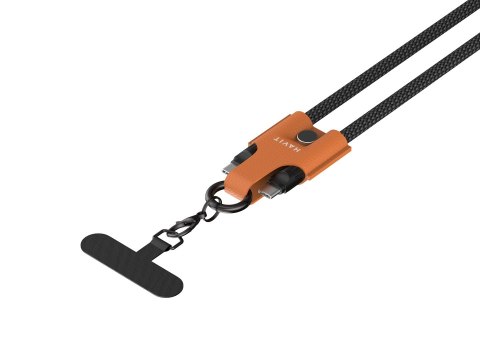 HAVIT Kabel do ładowania Havit USB-C+USB-C CB6344 1.2M (czarno/szaro/brązowy) HAVIT Kabel do ładowania Havit USB-C+USB-C CB6344 1.2M (czarno/szaro/brązowy)