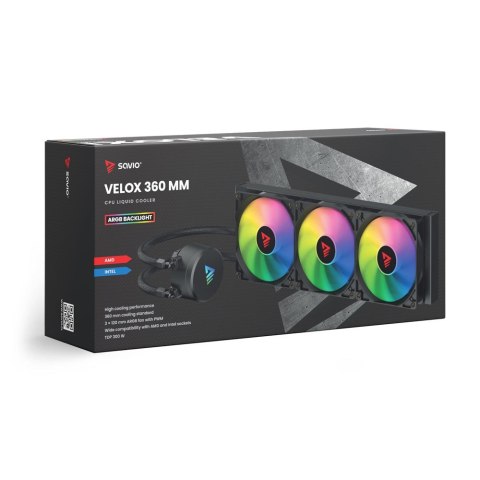 SAVIO SAVIO CHŁODZENIE WODNE CPU ARGB 360MM VELOX SAVIO SAVIO CHŁODZENIE WODNE CPU ARGB 360MM VELOX