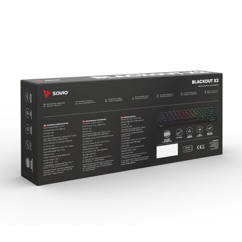 SAVIO SAVIO KLAWIATURA MECHANICZNA BLACKOUT X2 OUTEMU BLUE HOT SWAP SAVIO SAVIO KLAWIATURA MECHANICZNA BLACKOUT X2 OUTEMU BLUE HOT SWAP