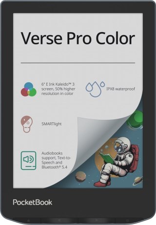 POCKETBOOK Ebook PocketBook Verse Pro Color 634 6" E-Ink Kaleido 3 16GB Wi-Fi Stormy Sea (WYPRZEDAŻ)