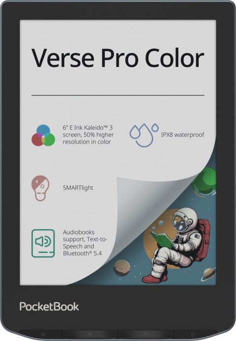 POCKETBOOK Ebook PocketBook Verse Pro Color 634 6" E-Ink Kaleido 3 16GB Wi-Fi Stormy Sea (WYPRZEDAŻ) POCKETBOOK Ebook PocketBook Verse Pro Color 634 6" E-Ink Kaleido 3 16GB Wi-Fi Stormy Sea (WYPRZEDAŻ)