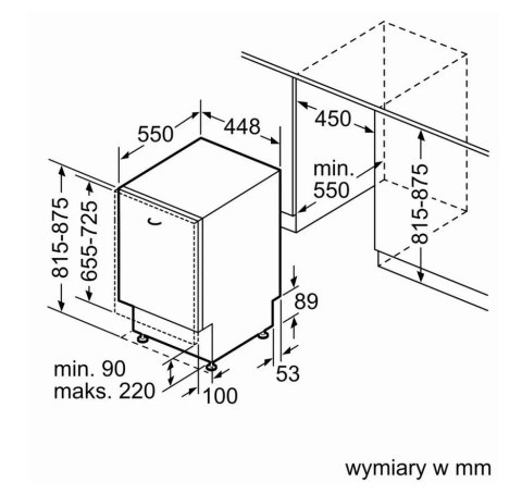 BOSCH Zmywarka do zabudowy BOSCH SPV4HKX10E