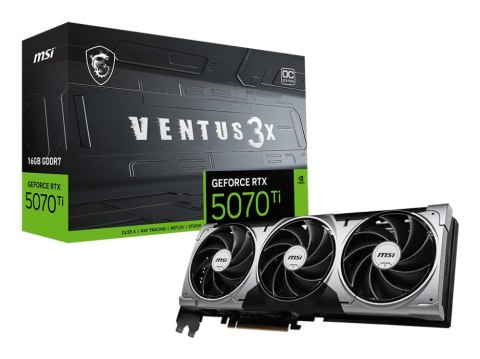 MSI Karta graf. MSI RTX 5070 Ti 16G VENTUS 3X OC MSI Karta graf. MSI RTX 5070 Ti 16G VENTUS 3X OC