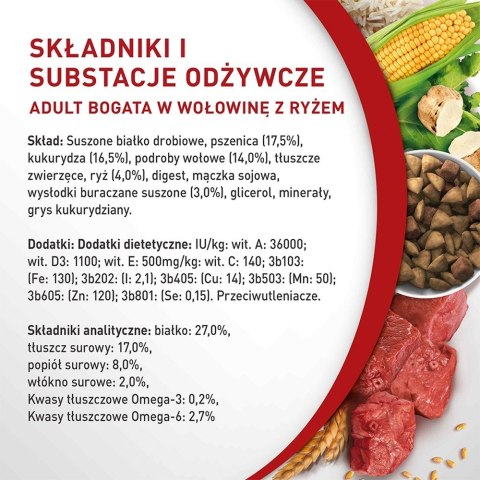 PURINA NESTLE PURINA One Mini Adult Wołowina, ryż - sucha karma dla psa - 800 g