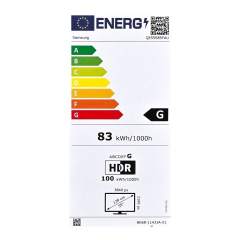 Samsung Telewizor Samsung QE55S85F QLED 55" 4K Ultra HD 120Hz Tizen Dolby Atmos Czarny