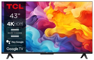 TCL Telewizor TCL 43P655 LED 43'' 4K Ultra HD Google TV Dolby Vision DVB-T2 Czarny